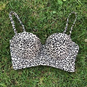 Cheetah Print Bikini Top